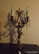 Réz dekoratív asztali lámpa 4 ágú-figurális
