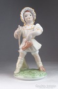 0M713 Hibátlan takarítónő porcelán figura 19.5 cm