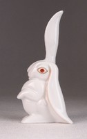 0M944 Herendi porcelán kajla fülű nyúl 10 cm