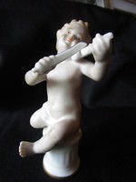 Schaubach kunst porcelain musician violin boy angel putto
