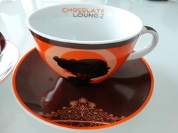 Porcelán csésze csokoládénak, 2 db
