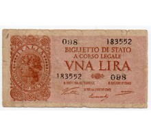 Olaszország 1 olasz Líra, 1944