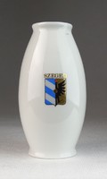 0N110 Szeged címeres Hollóházi porcelán váza 11 cm