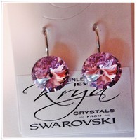 Swarovski kristályos franciakapcsos fülbevalók nemesacéllal