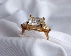 Szépséges aranyozott ezüst gyűrű
