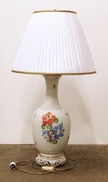 0H850 Herendi virág mintás asztali lámpa 92cm 1947