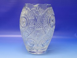 0N438 GATE főiskola Gyöngyös kristály váza 26 cm