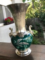KIÁRUSÍTÁS! Ezüstözött Bavaria antik váza