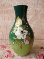 Wallendorf porcelán Goldrelief rózsás váza