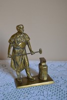 Nehéz Réz öntvény szobor "Kovács és üllő"