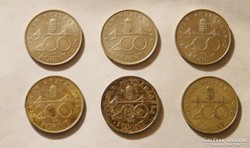 Ezüst 200 forintosok - 1992 és 1993