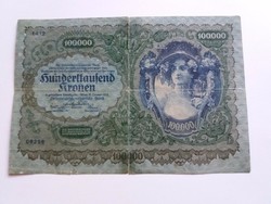 Viseltes 100000 Korona 1922.