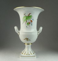 0N637 Hecsedli mintás Herendi porcelán váza 24 cm