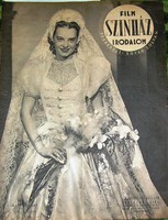 Film Színház Irodalom újság Szeleczky Zita menyasszonyi ruhás címlappal és esküvői fotókkal