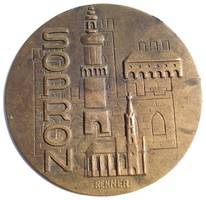 Sopron plaque copper large size 93x2 mm
