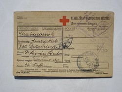 Hadifoglyok részére Vöröskeresztes levelezőlap  1917
