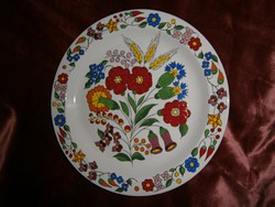 Kalocsai kézi festett porcelán fali tányér 23,5 cm