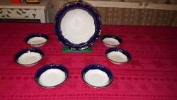 Zsolnay Pompadur III. porcelán salátás készlet 6 személyre