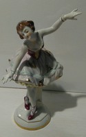 Utólsó leárazás, nagyon régi és ritka, nagyméretű Volkstedt porcelán balerina