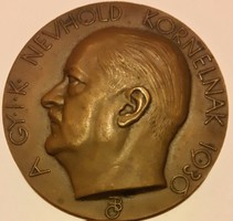 Beck Ötvös Fülöp(1873-1945):A GY.I.K. Neuhold Kornélnak 1936 (60.születésnapjára) mérete:61mm bronz