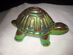 Zsolnay  art deco  teknős ,hibátlan   150x75 mm