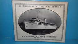 WILHELM GUSTLOFF hajó -  12 db eredeti fekete-fehér papírkép tokjában