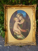 Mária és a gyermek Jézus-festmény.