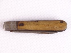 0K754 Antik jelzett fanyelű bicska szalonnázó kés