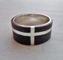 Szép régi,vastag unisex ezüstgyűrű