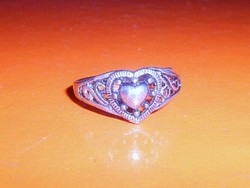 Szív mint. Tibeti ezüst Régi gyűrű