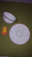 Antik Sarreguemines (LOUIS XV) francia porcelán teáscsésze + alj