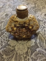 régi hálós parfümös, kölnis üveg 