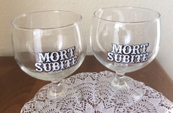 Mort Subite címkéjű söröspohár párban eladó