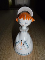 Hollóházi porcelán angyalka figura
