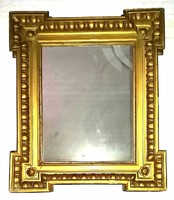 Antik Biedermeier különleges ökörszemes festmény vagy tükör keret