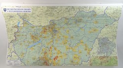 0P179 Magyarországi németek térkép 73 x 109 cm