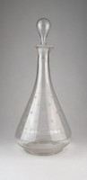 0P654 Régi nagyméretű csiszolt dugós üveg 33 cm