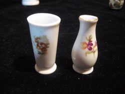 Hollóházi  mini vázák  5,3 cm