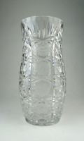 0P371 Vastag falú csiszolt kristály váza 25 cm