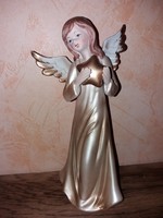Porcelán angyal csillaggal a kezében 24cm