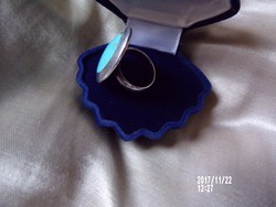 Hatalmas türkiz köves ezüst gyűrű