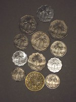 Arab pálmafa pálmafás érme pénz különféle formák 11+1db egyben