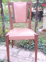Art deco bőrkárpitos szék masszív, stabil