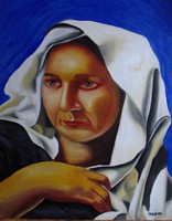 Moona - Madonna LEMPICKA festményének parafrázisa