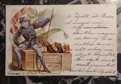 Vissza Bécsbe - 1907 - levelezőlap