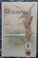Diploma - Az ezredéves országos kiállítást látogatásával megtisztelte... - 1896 
