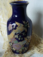 Heisen Japán kézzel festett  váza, paradicsommadár