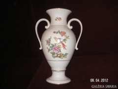 Óriási, gyönyörű , paradicsommadár mintás Hollóházi váza ,. 5002-es  formaszám