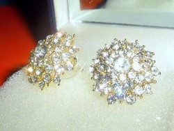 Milano Brizzi márkás Mest. Gyémánt 14k Aranyozott Fülbevaló