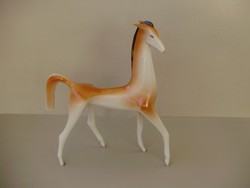 Ritka hibátlan festésű Hollóházi art deco ló,paripa